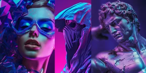 Synthwave 3D Characters Perfect For NFTs generated by midjourney