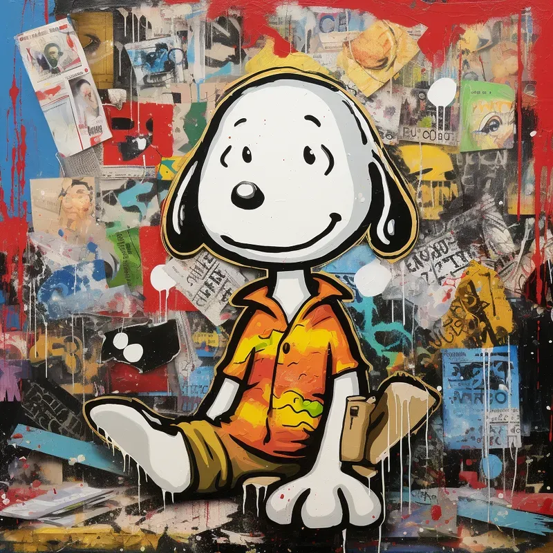 Cartoon Characters In Graffiti Style