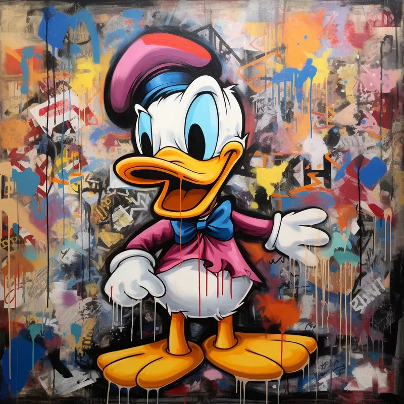 Cartoon Characters In Graffiti Style