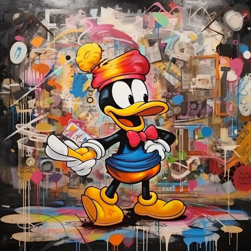 Cartoon Characters In Graffiti Style