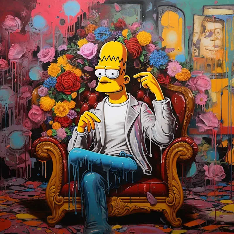 Cartoon Characters In Graffiti Style