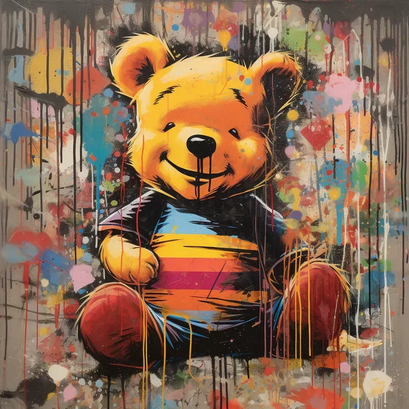 Cartoon Characters In Graffiti Style