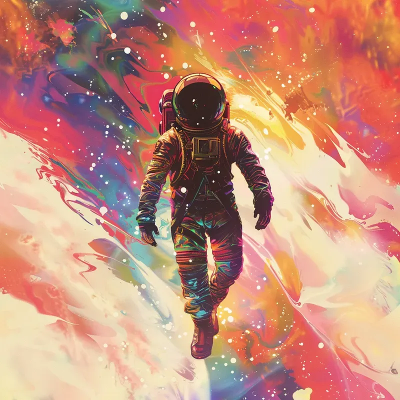 Cosmic Synthwave Album Covers