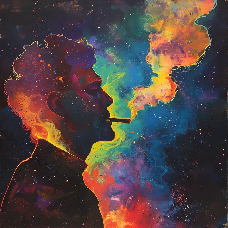 Cosmic Synthwave Album Covers