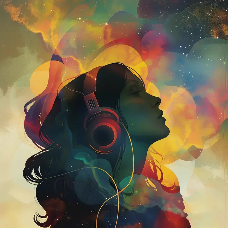 Cosmic Synthwave Album Covers