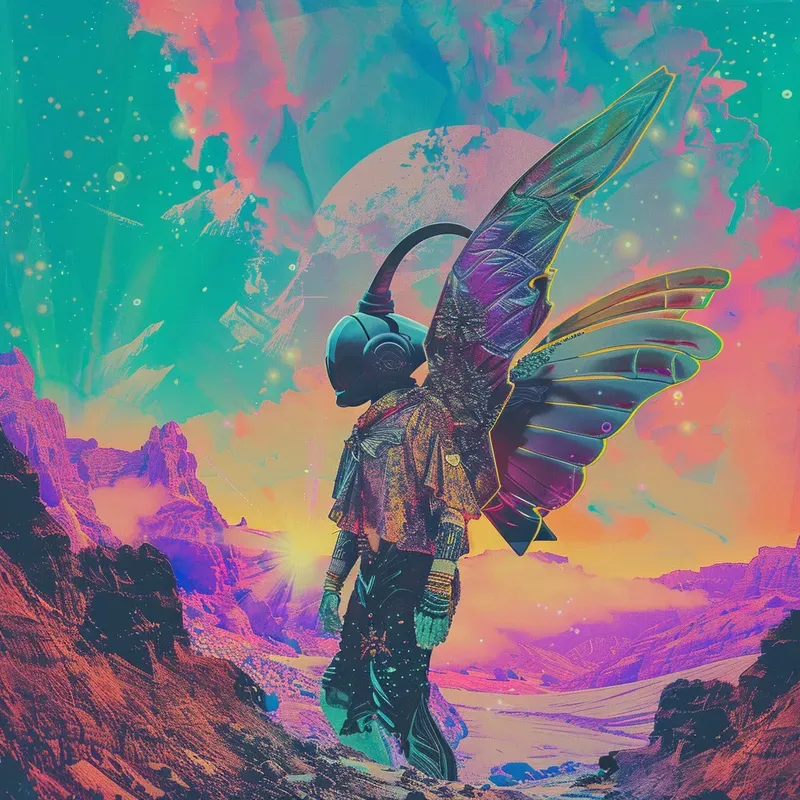 Cosmic Synthwave Album Covers