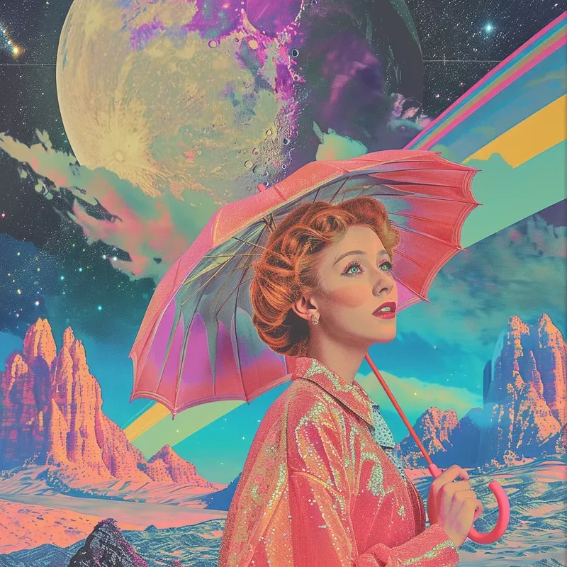 Cosmic Synthwave Album Covers