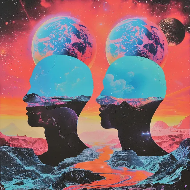 Cosmic Synthwave Album Covers