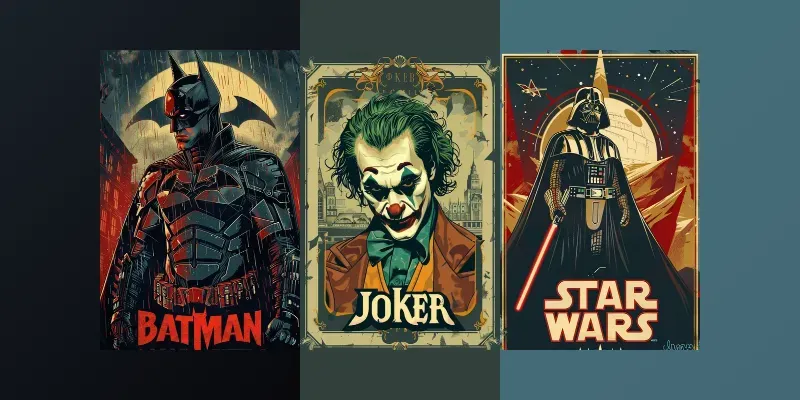 Art Deco Movie Posters generated by undefined