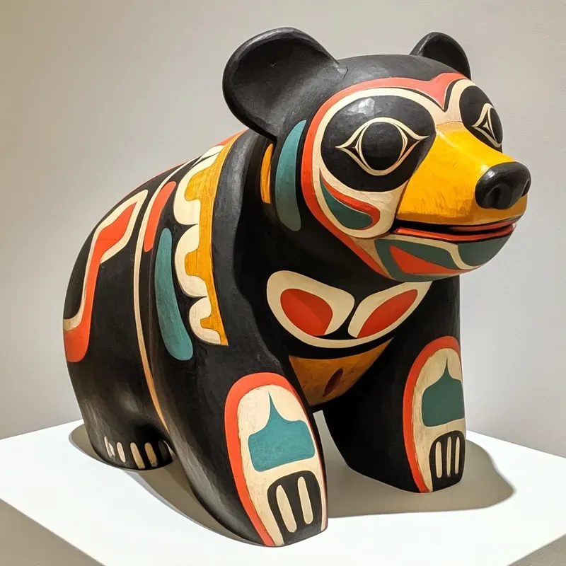 Colorful Wood Sculptures