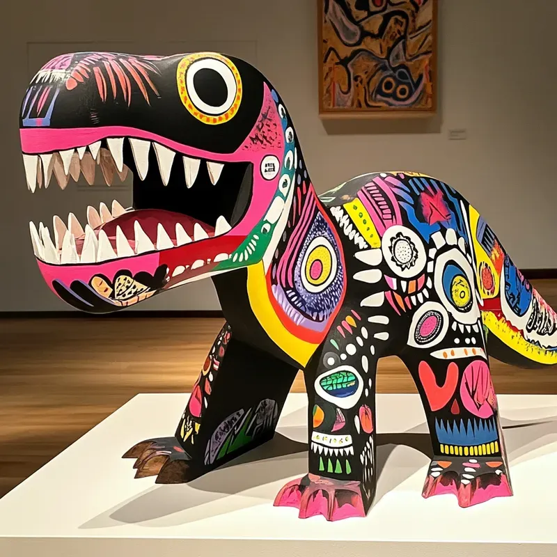Colorful Wood Sculptures