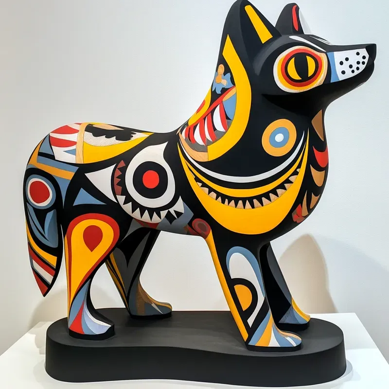 Colorful Wood Sculptures