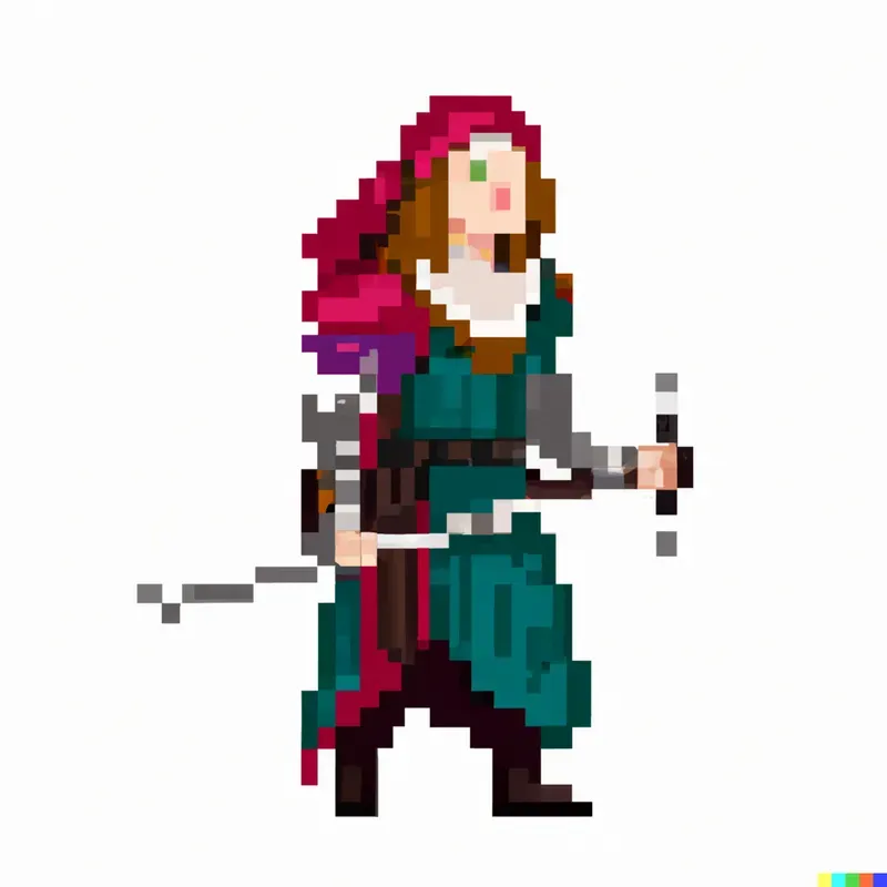 Pixelated Weapon, Object, and Characters