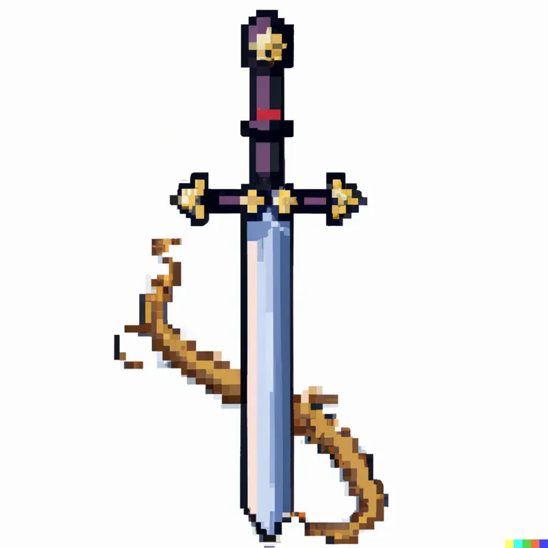 Pixelated Weapon, Object, and Characters