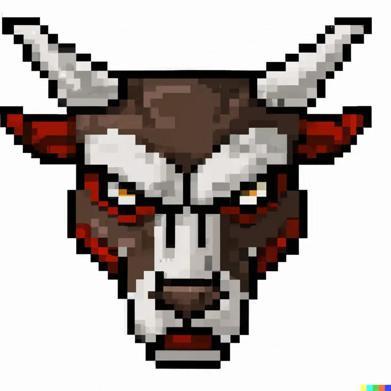 Pixelated Doom Character