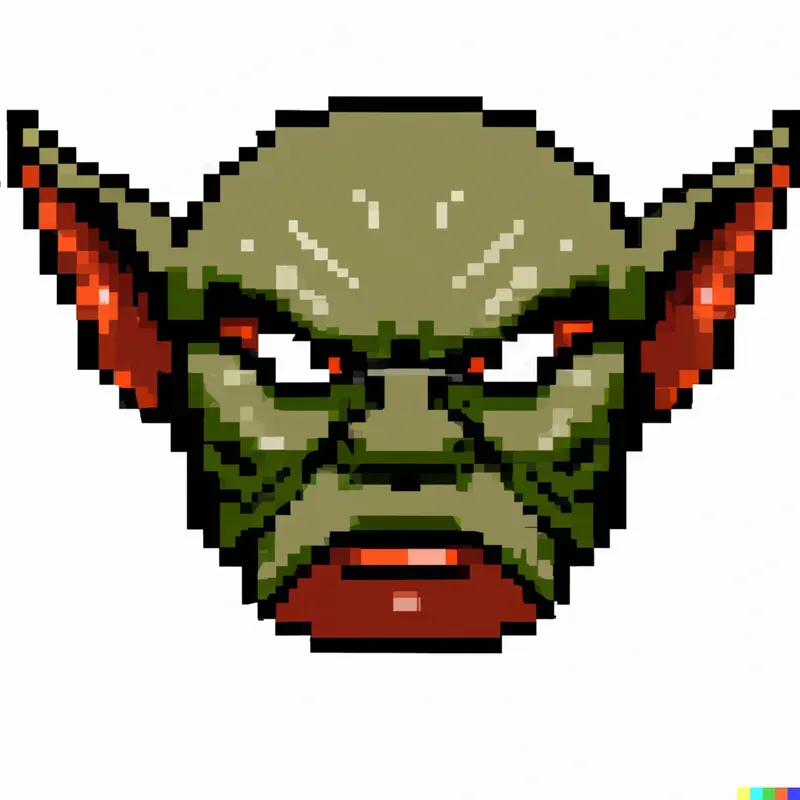Pixelated Doom Character