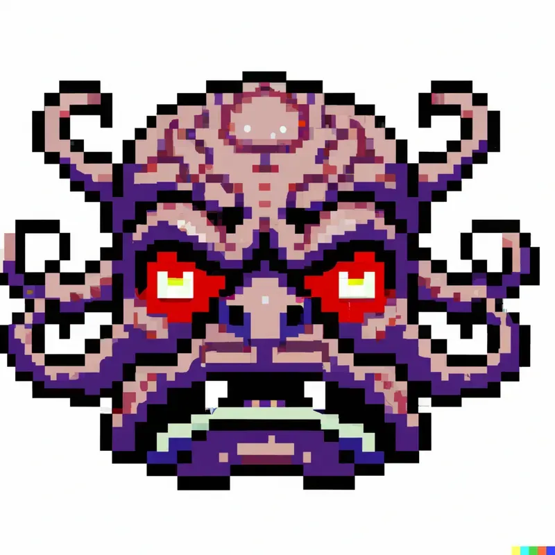 Pixelated Doom Character