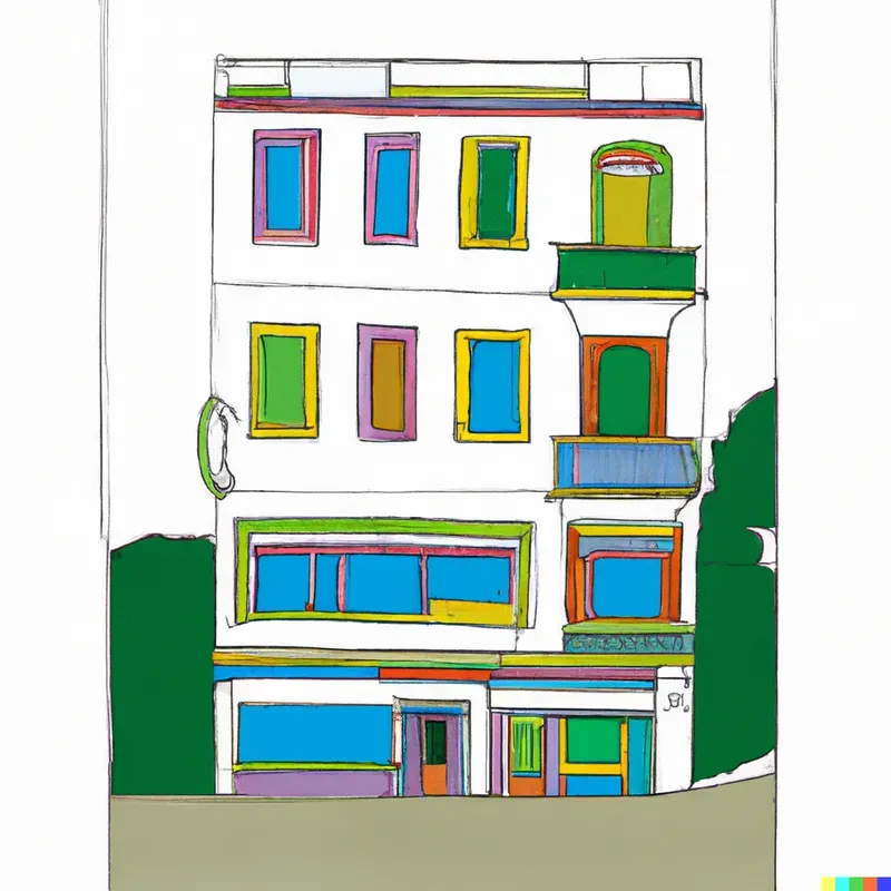 Cute Ukiyo-E City Buildings