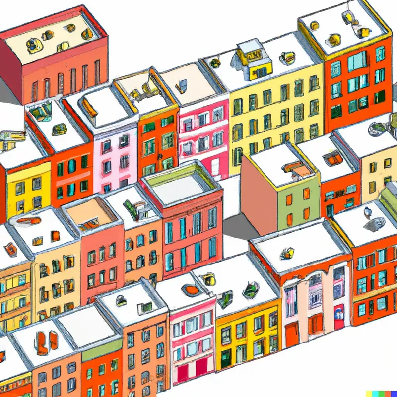 Cute 3D City Blocks And Neighborhoods