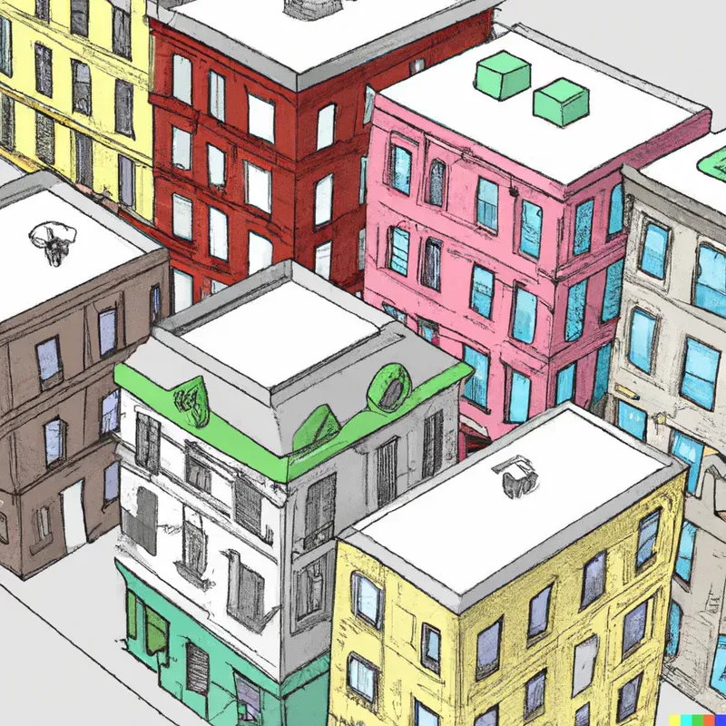 Cute 3D City Blocks And Neighborhoods