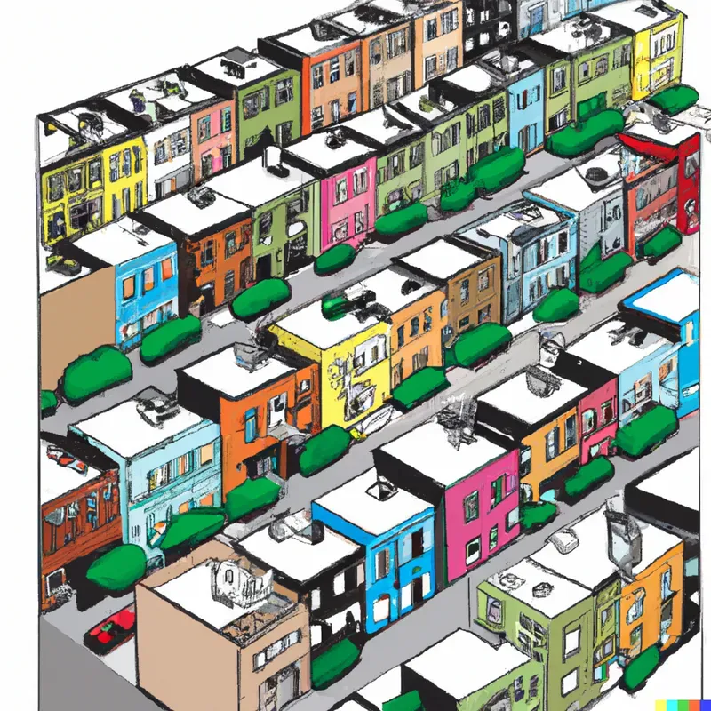 Cute 3D City Blocks And Neighborhoods