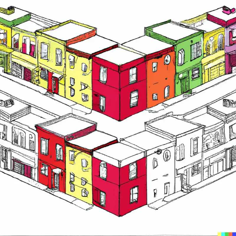 Cute 3D City Blocks And Neighborhoods