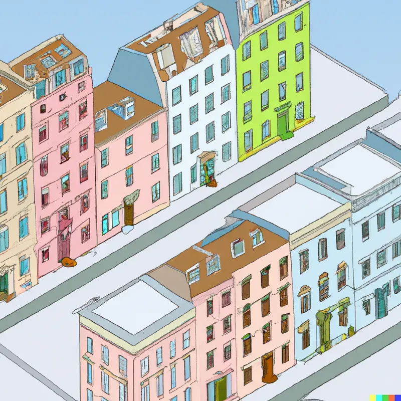 Cute 3D City Blocks And Neighborhoods