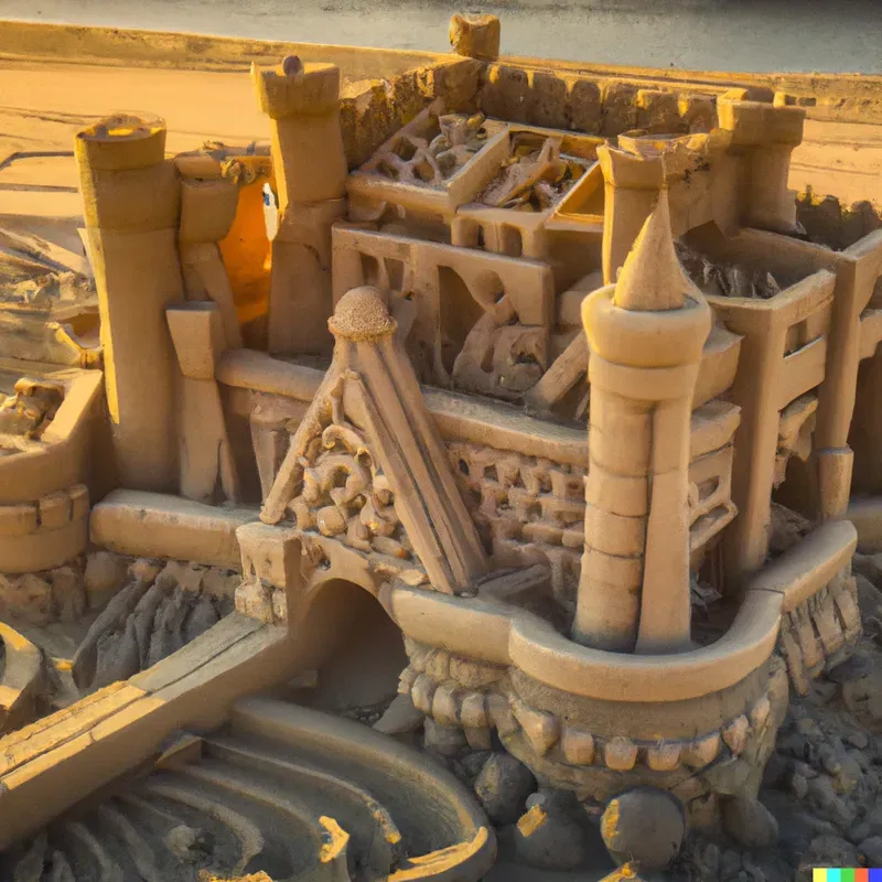 Sand Sculptures, Buildings, Castles