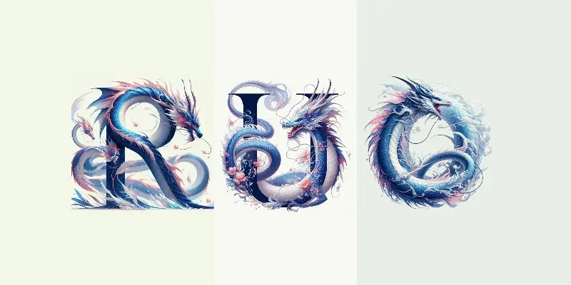 Dragon Font Letters generated by undefined