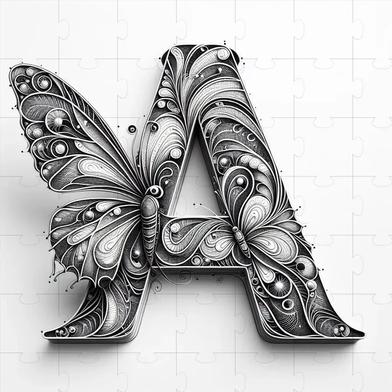 Butterfly Font Letter