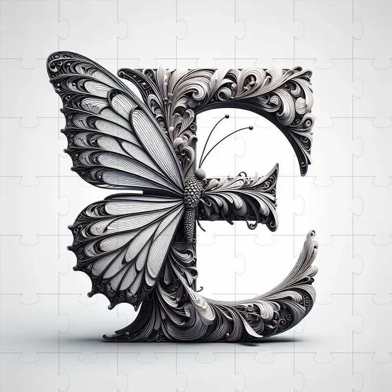 Butterfly Font Letter