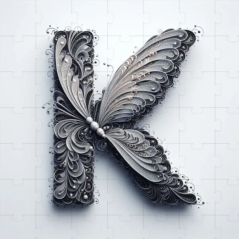Butterfly Font Letter