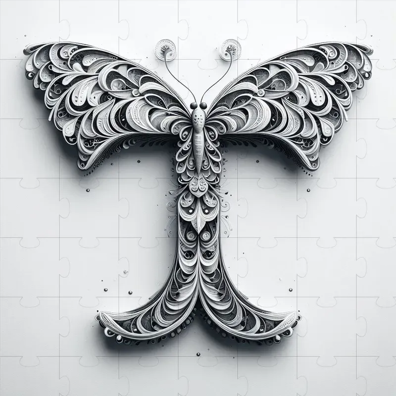 Butterfly Font Letter