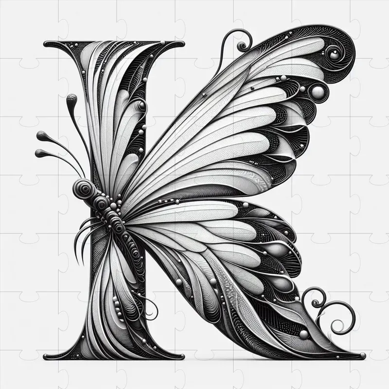Butterfly Font Letter