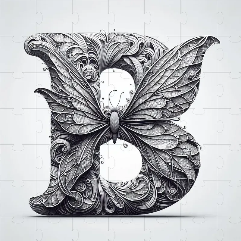 Butterfly Font Letter