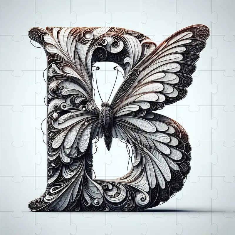 Butterfly Font Letter
