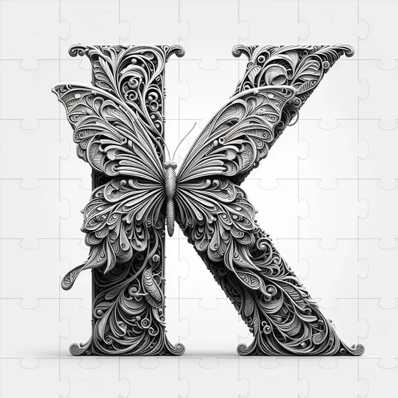 Butterfly Font Letter