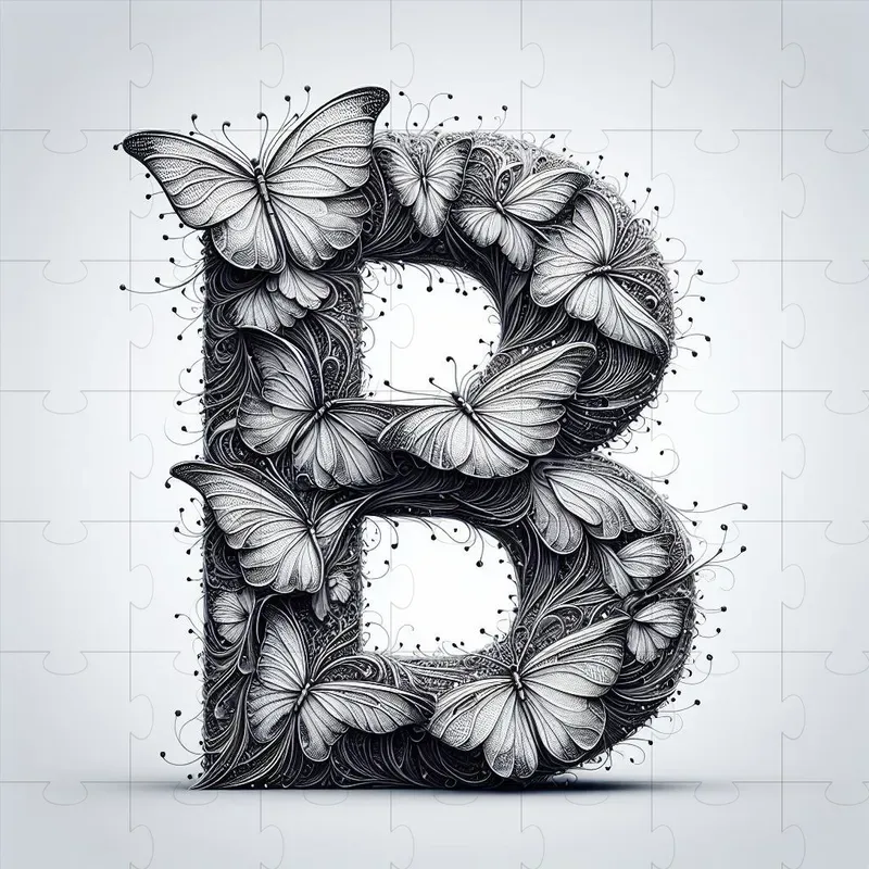 Butterfly Font Letter