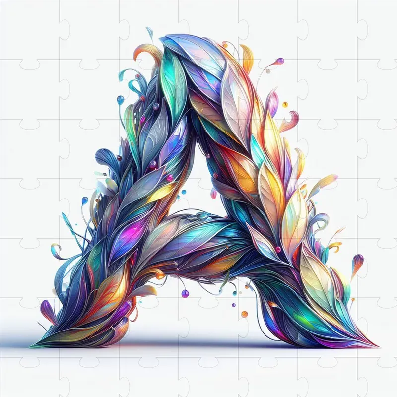 Whimsical Font Letter