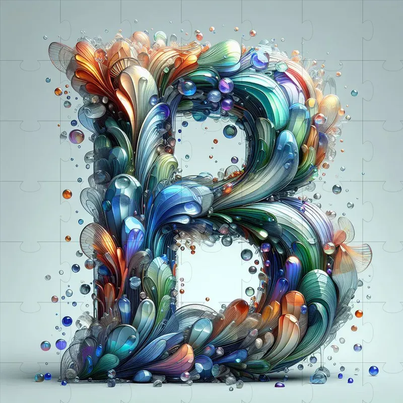 Whimsical Font Letter