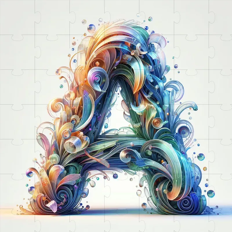 Whimsical Font Letter