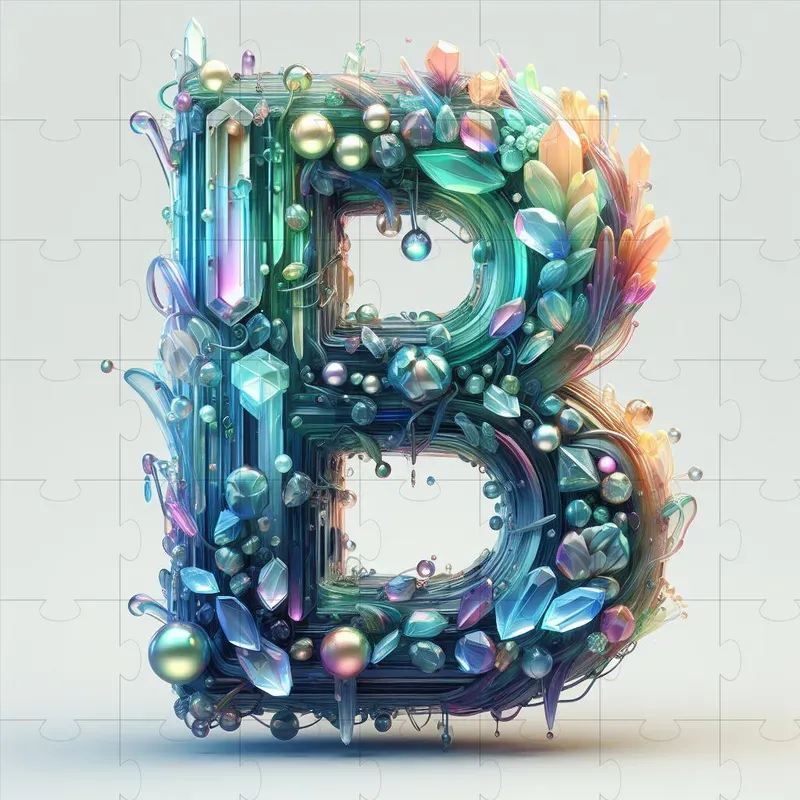 Whimsical Font Letter