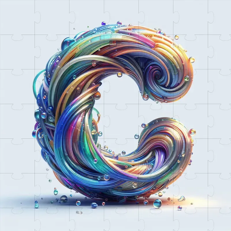 Whimsical Font Letter