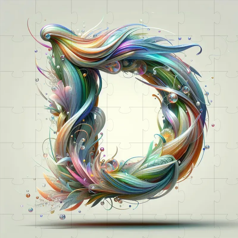 Whimsical Font Letter