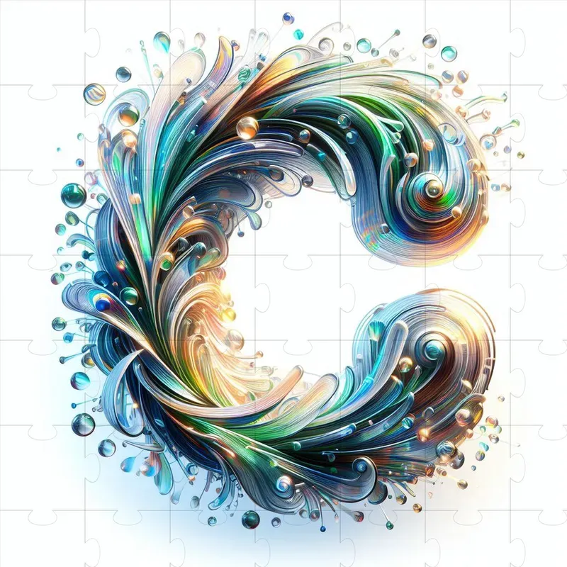Whimsical Font Letter
