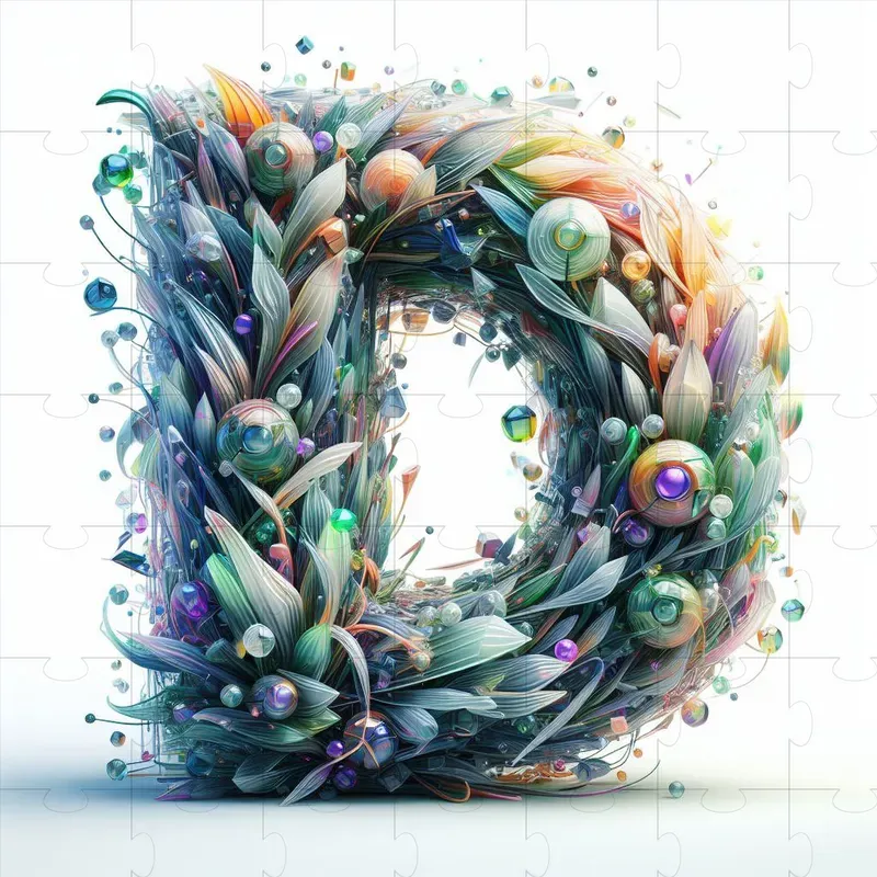 Whimsical Font Letter