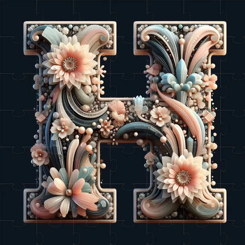 Flowing Font Letters