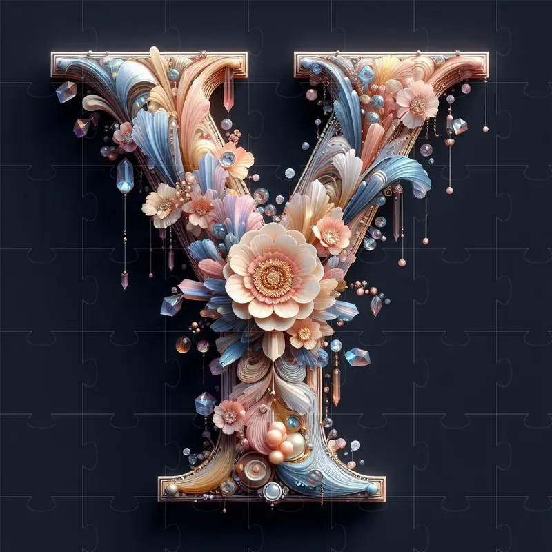 Flowing Font Letters