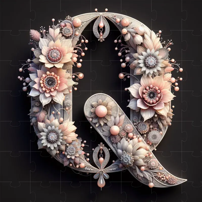 Flowing Font Letters
