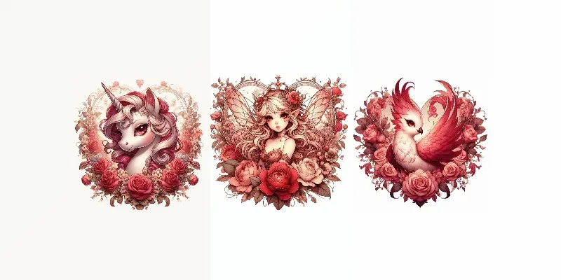 Romantic Cute Fantasy Art generated by undefined